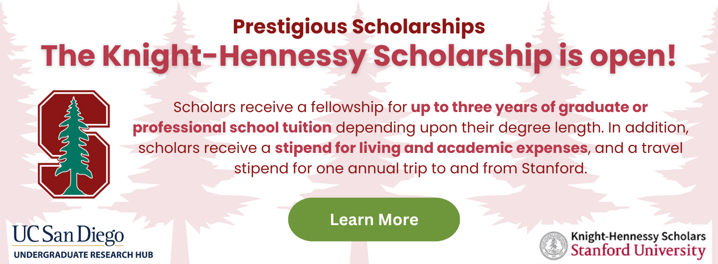 banner indicating knight-henessey application is open
